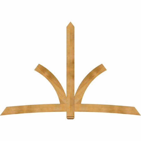Ekena Millwork Davenport Rough Sawn Timber Gable Bracket, Western Red Cedar, 108"W x 72"H x 2"D x 6"F, 16/12 Pitch GBW108X72X0206DAV00RWR